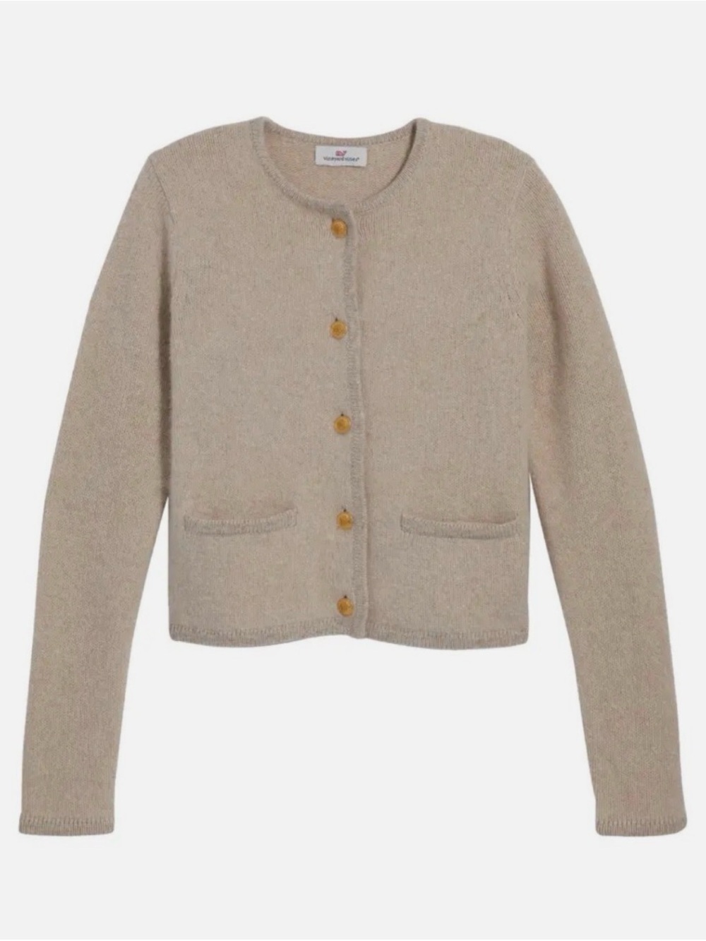 Vineyard Vines | Tan Button Down Cardigan Sweater, S